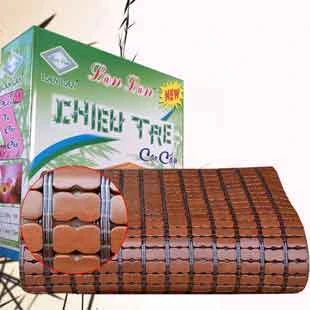 Chiếu trúc hạt nhỏ không viền màu nâu đen 160x200cm