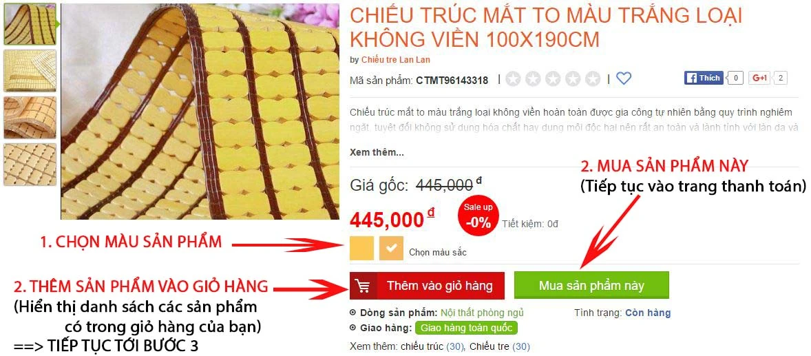 Mua hàng trên website